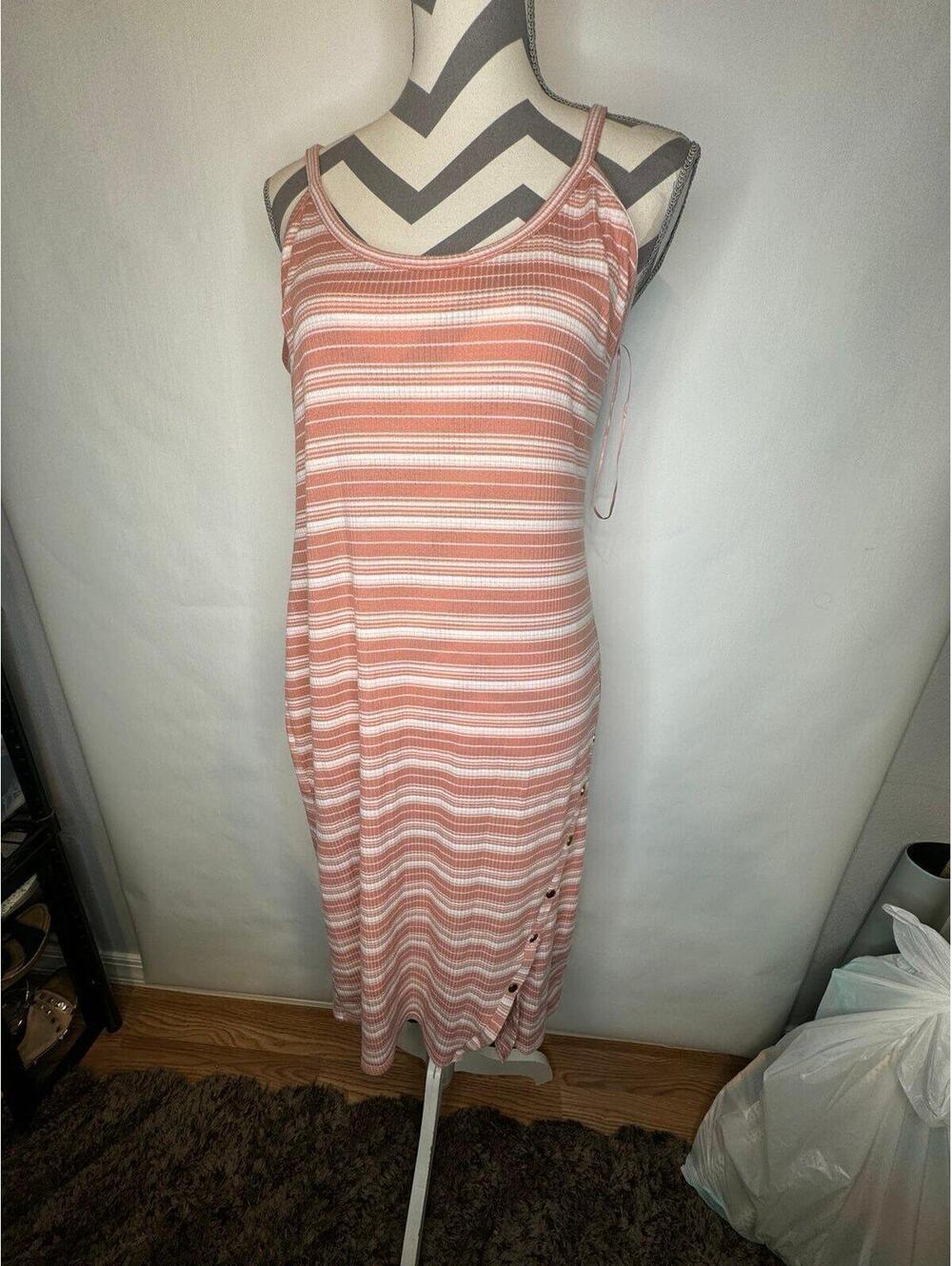 SAY WHAT STRIPPED BODYCON DRESS